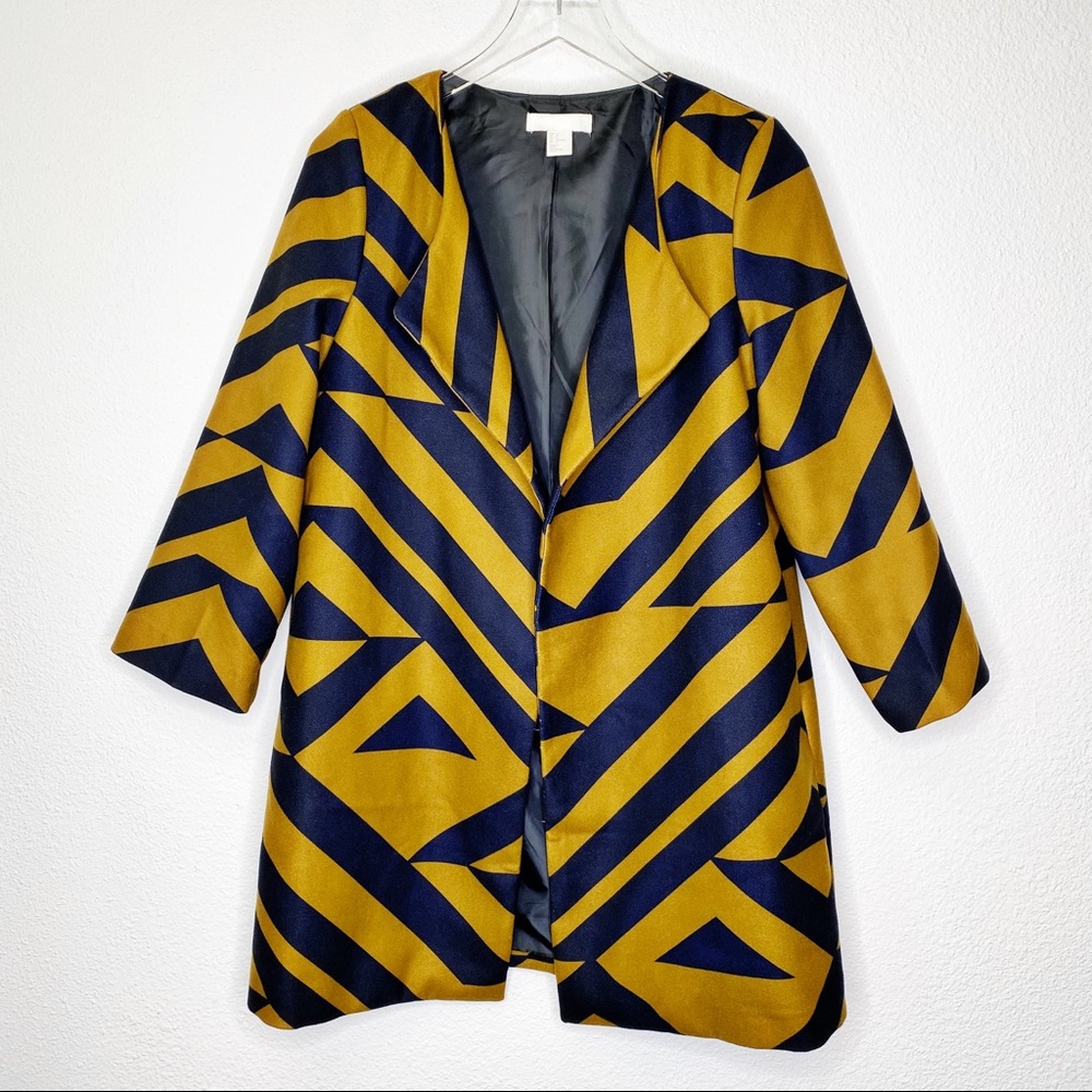 H&M Chevron Print Coat Jacket